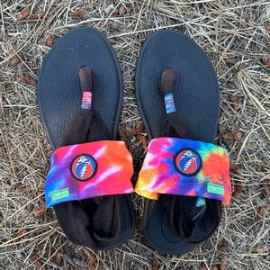 Sanuk - Grateful Dead Sandals - Tie Dye - 7